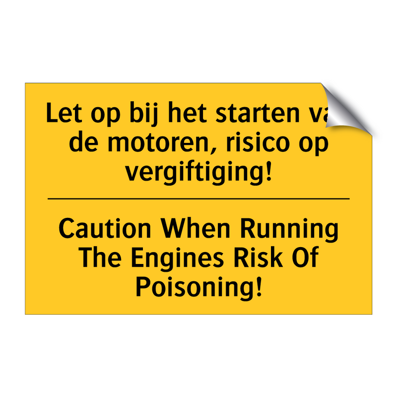 Let op bij het starten van de /.../ - Caution When Running The Engines /.../