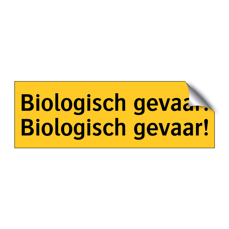 Biologisch gevaar! Biologisch gevaar! & Biologisch gevaar! Biologisch gevaar!