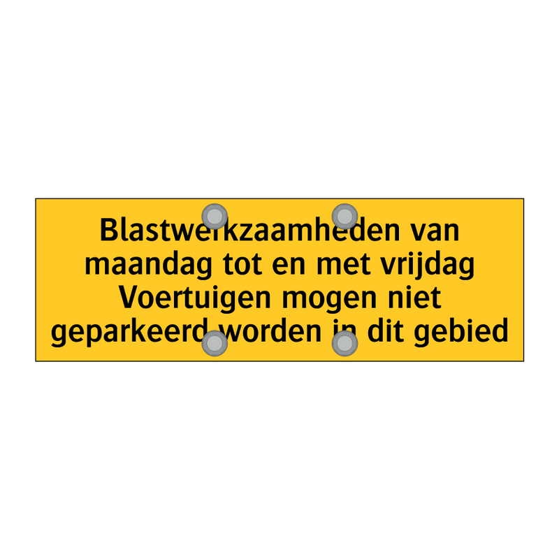 Blastwerkzaamheden van maandag tot en met vrijdag /.../