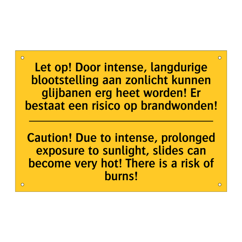 Let op! Door intense, langdurige /.../ - Caution! Due to intense, prolonged /.../