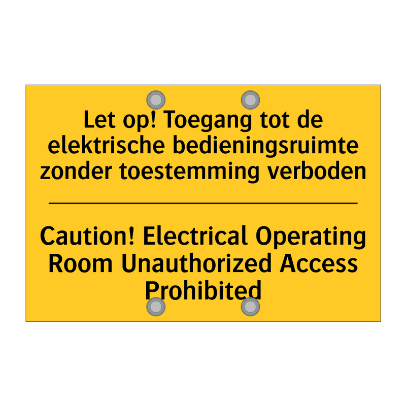 Let op! Toegang tot de elektrische /.../ - Caution! Electrical Operating /.../