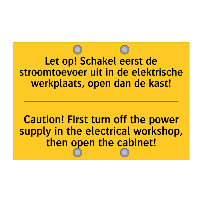 Let op! Schakel eerst de stroomtoevoer /.../ - Caution! First turn off the power /.../