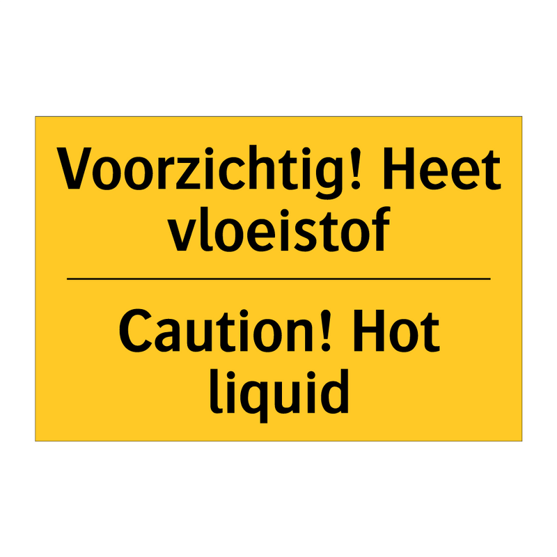 Voorzichtig! Heet vloeistof - Caution! Hot liquid