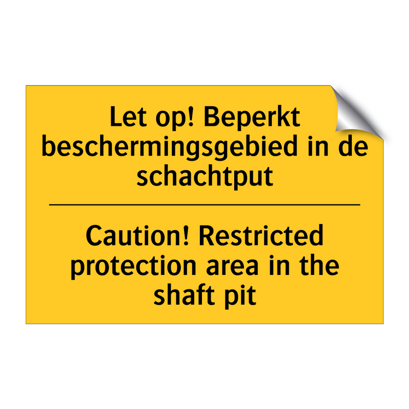 Let op! Beperkt beschermingsgebied /.../ - Caution! Restricted protection /.../