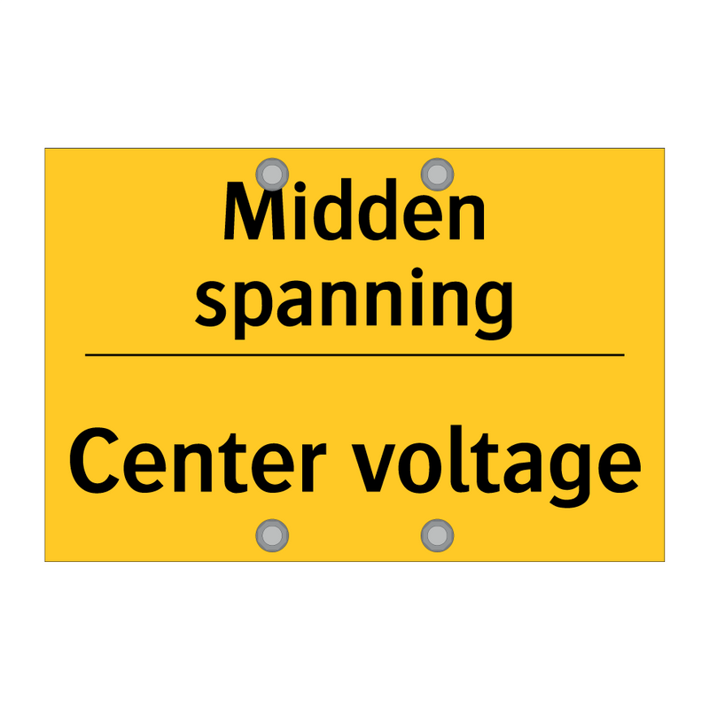 Midden spanning - Center voltage & Midden spanning - Center voltage