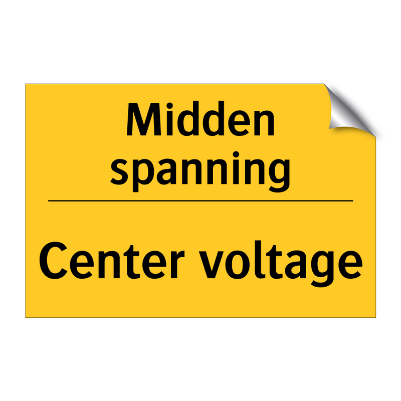 Midden spanning - Center voltage & Midden spanning - Center voltage