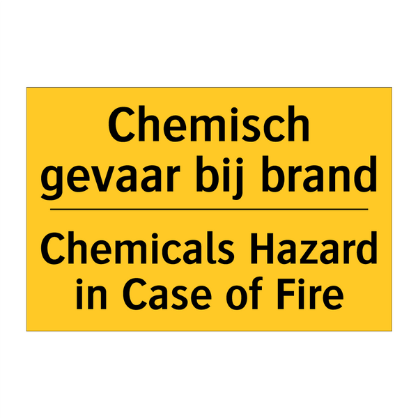 Chemisch gevaar bij brand - Chemicals Hazard in Case of Fire