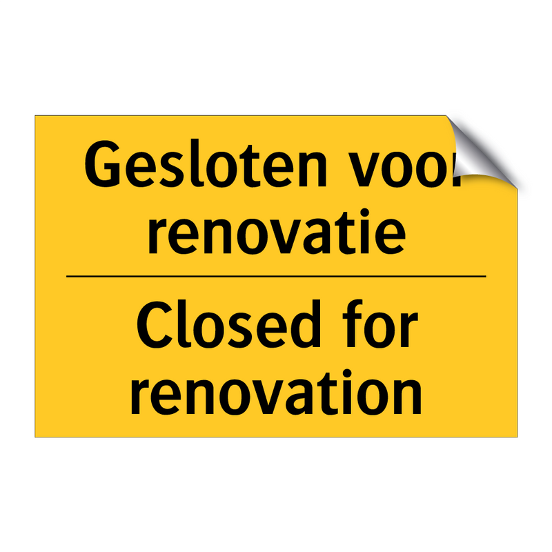 Gesloten voor renovatie - Closed for renovation & Gesloten voor renovatie - Closed for renovation