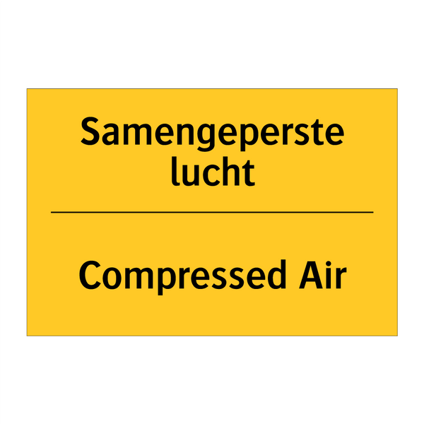 Samengeperste lucht - Compressed Air & Samengeperste lucht - Compressed Air