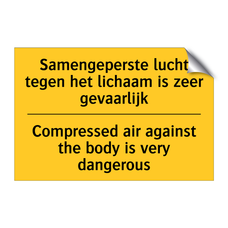 Samengeperste lucht tegen het /.../ - Compressed air against the body /.../