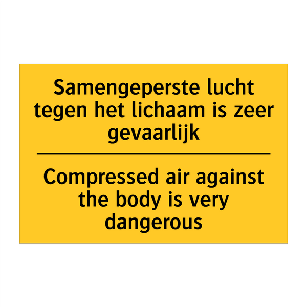 Samengeperste lucht tegen het /.../ - Compressed air against the body /.../