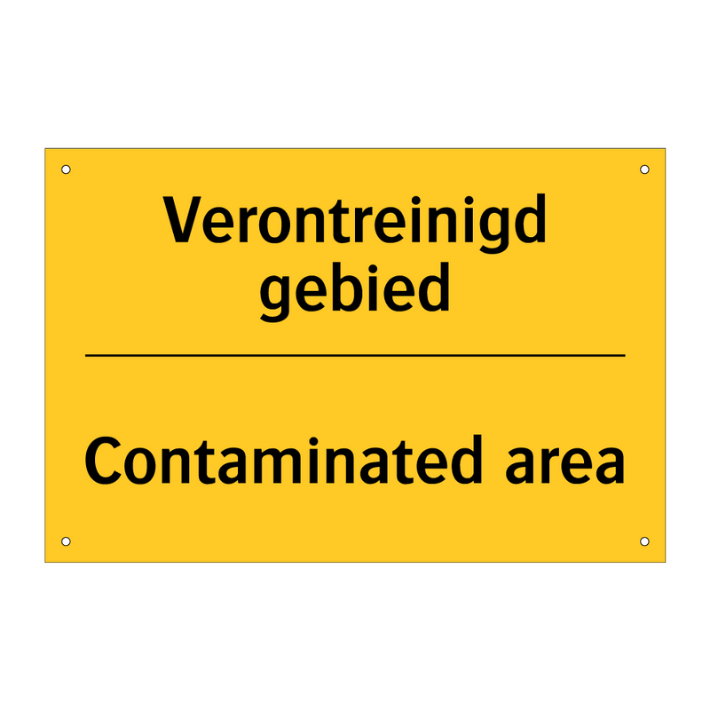 Verontreinigd gebied - Contaminated area & Verontreinigd gebied - Contaminated area