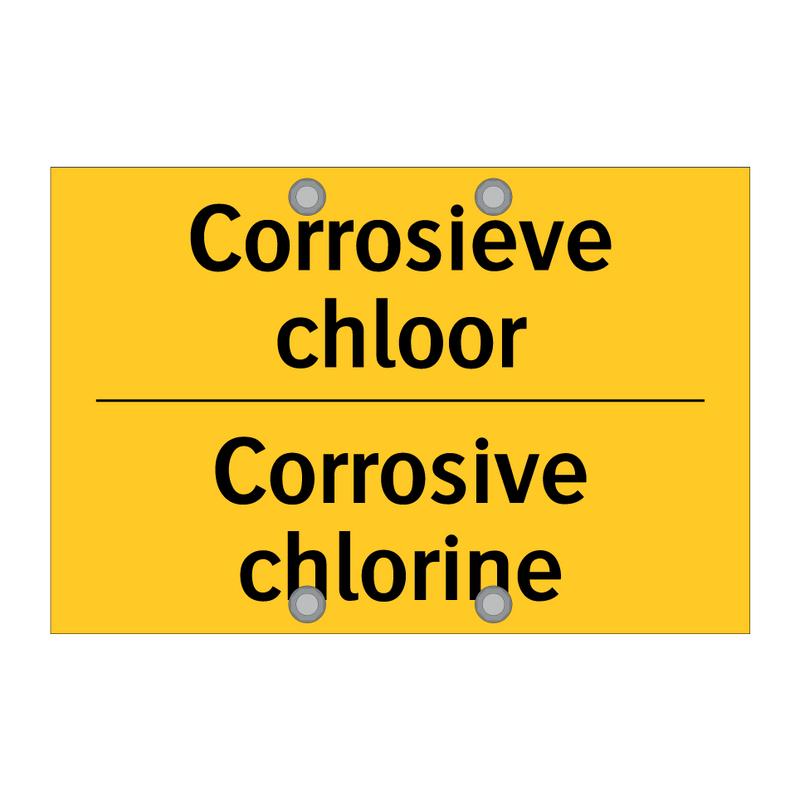 Corrosieve chloor - Corrosive chlorine & Corrosieve chloor - Corrosive chlorine