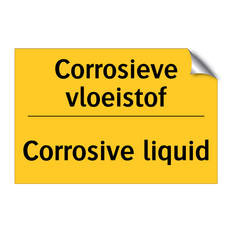 Corrosieve vloeistof - Corrosive liquid & Corrosieve vloeistof - Corrosive liquid