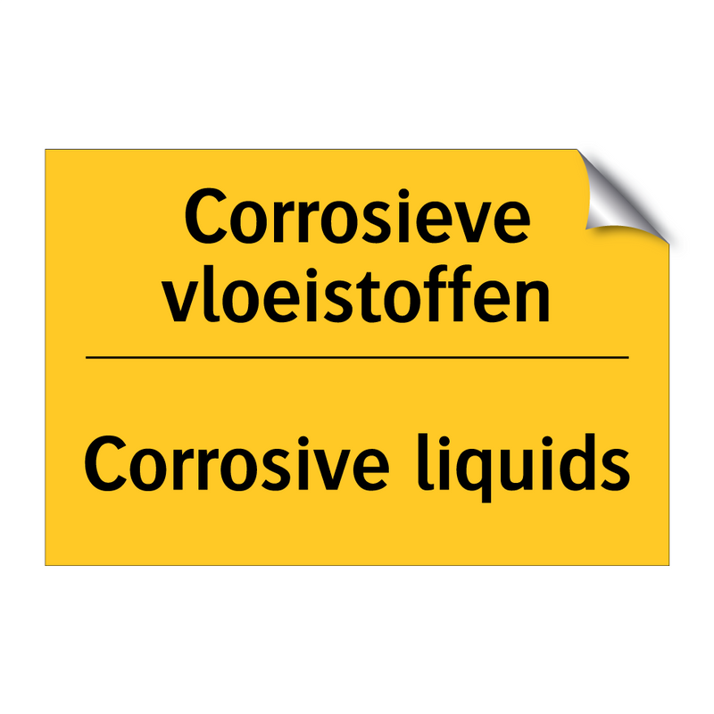 Corrosieve vloeistoffen - Corrosive liquids & Corrosieve vloeistoffen - Corrosive liquids