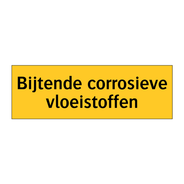 Bijtende corrosieve vloeistoffen