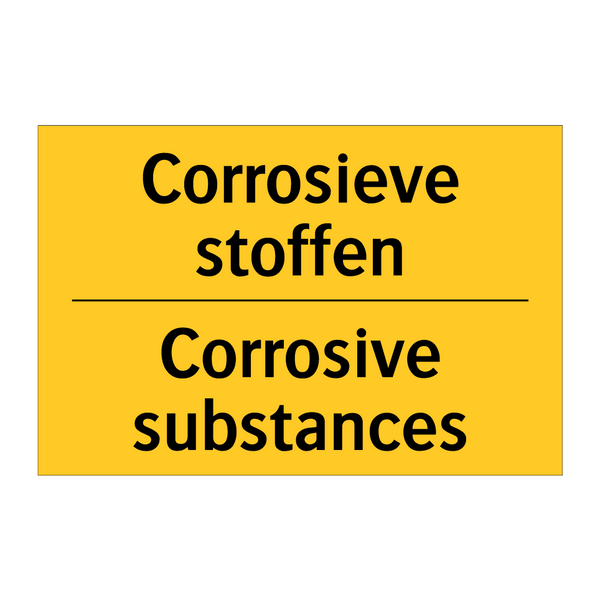 Corrosieve stoffen - Corrosive substances & Corrosieve stoffen - Corrosive substances