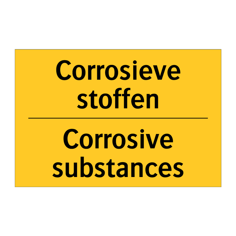 Corrosieve stoffen - Corrosive substances & Corrosieve stoffen - Corrosive substances