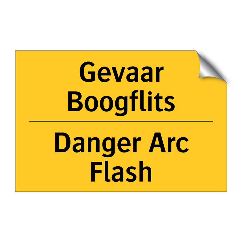 Gevaar Boogflits - Danger Arc Flash & Gevaar Boogflits - Danger Arc Flash