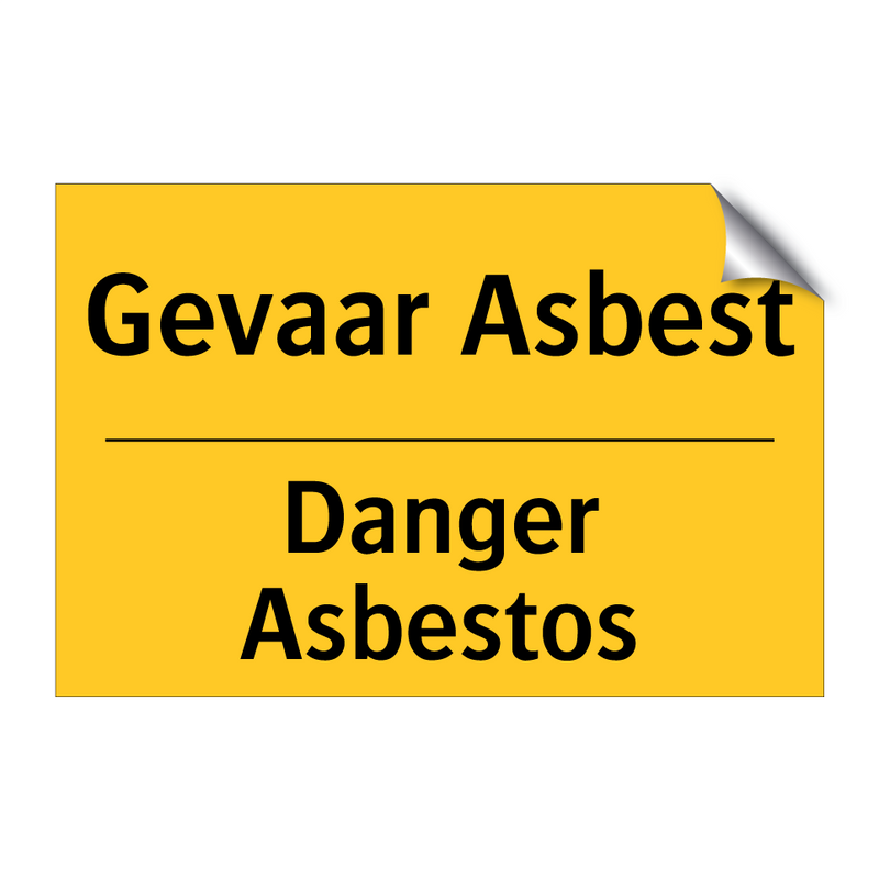 Gevaar Asbest - Danger Asbestos & Gevaar Asbest - Danger Asbestos & Gevaar Asbest - Danger Asbestos