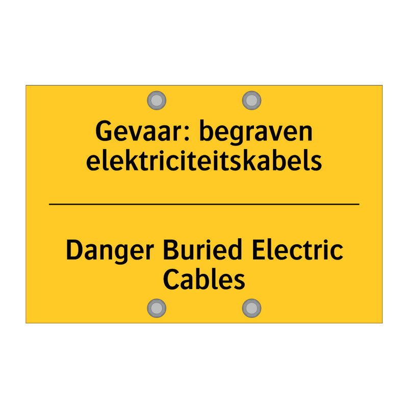 Gevaar: begraven elektriciteitskabels - Danger Buried Electric Cables