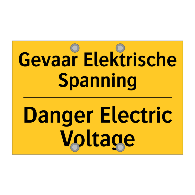 Gevaar Elektrische Spanning - Danger Electric Voltage