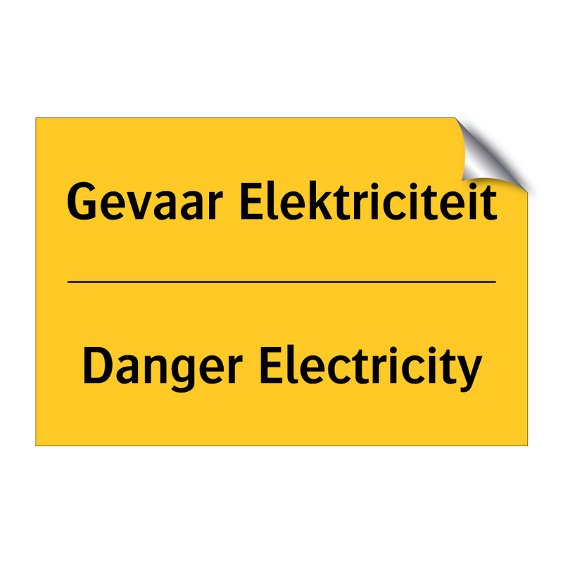 Gevaar Elektriciteit - Danger Electricity & Gevaar Elektriciteit - Danger Electricity