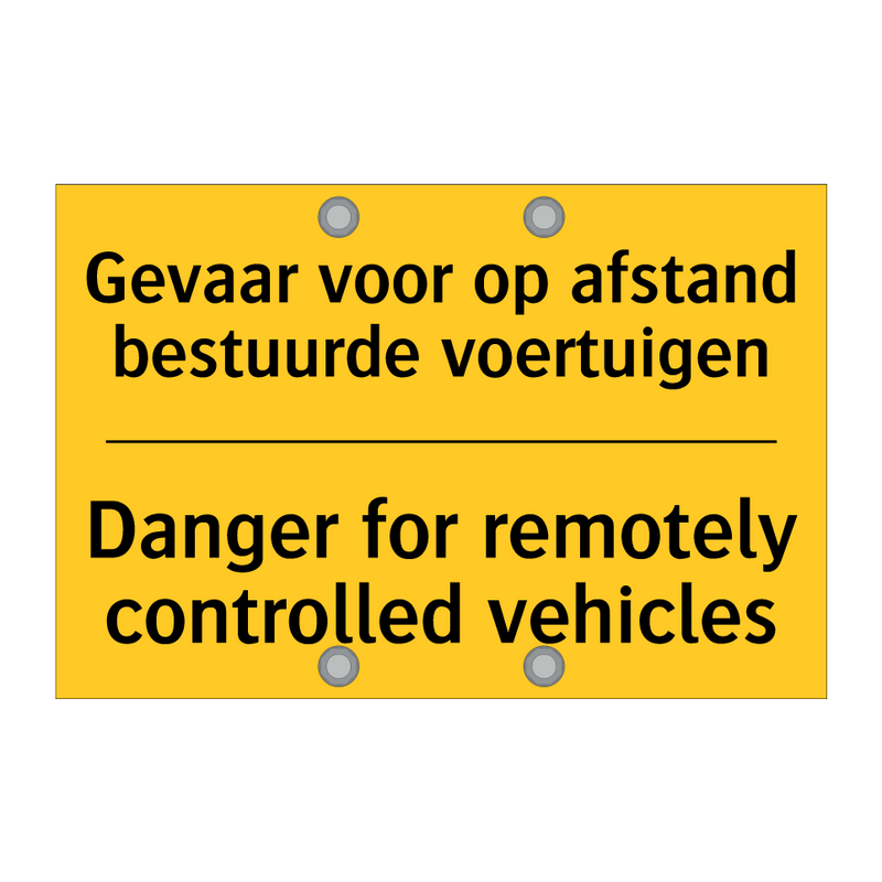 Gevaar voor op afstand bestuurde voertuigen - Danger for remotely controlled vehicles