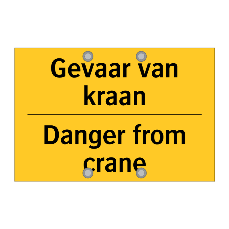 Gevaar van kraan - Danger from crane & Gevaar van kraan - Danger from crane