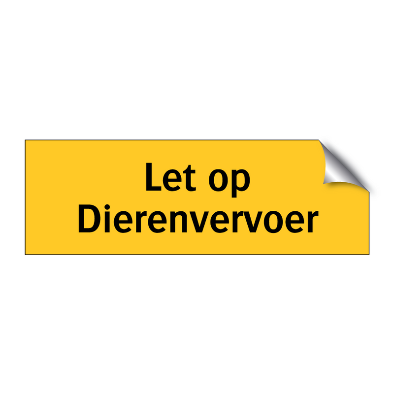 Let op Dierenvervoer & Let op Dierenvervoer & Let op Dierenvervoer & Let op Dierenvervoer