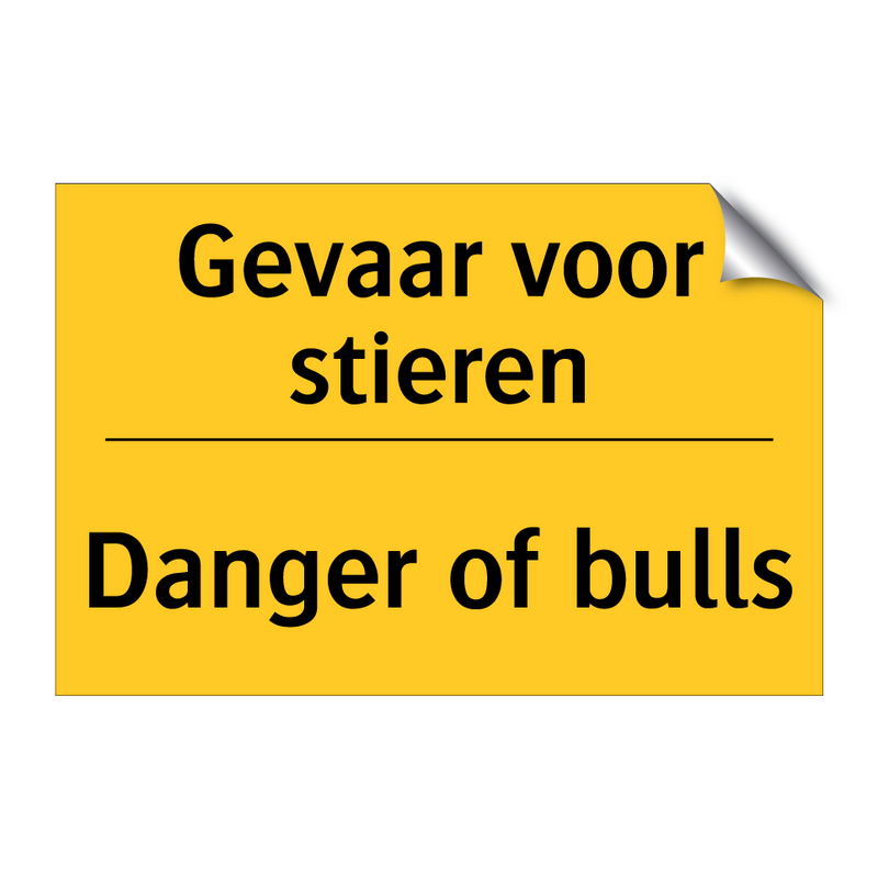 Gevaar voor stieren - Danger of bulls & Gevaar voor stieren - Danger of bulls