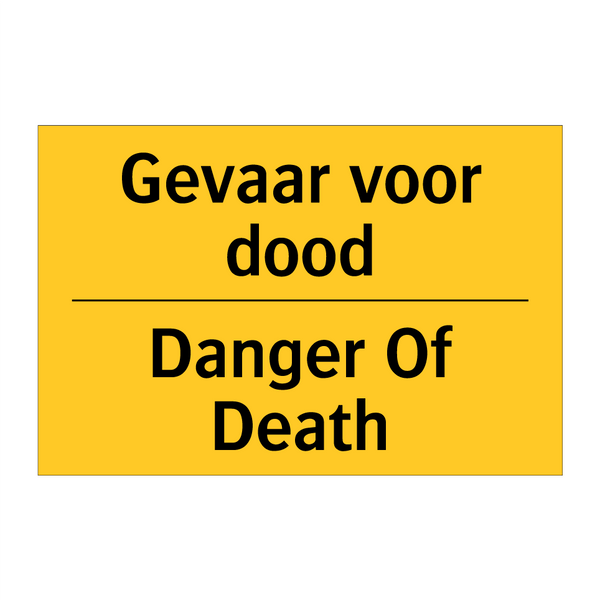 Gevaar voor dood - Danger Of Death & Gevaar voor dood - Danger Of Death