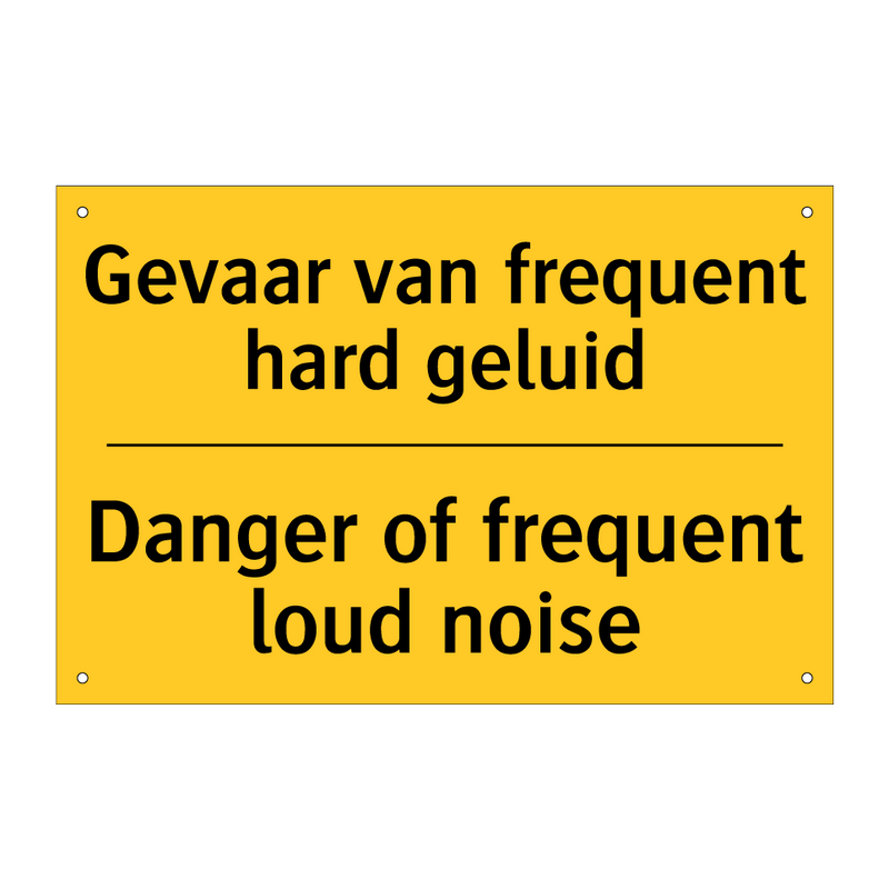 Gevaar van frequent hard geluid - Danger of frequent loud noise