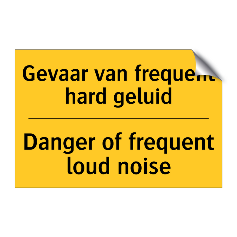 Gevaar van frequent hard geluid - Danger of frequent loud noise