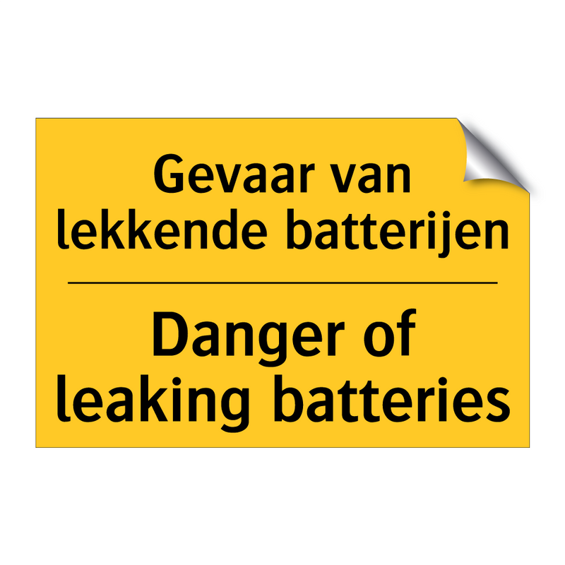 Gevaar van lekkende batterijen - Danger of leaking batteries