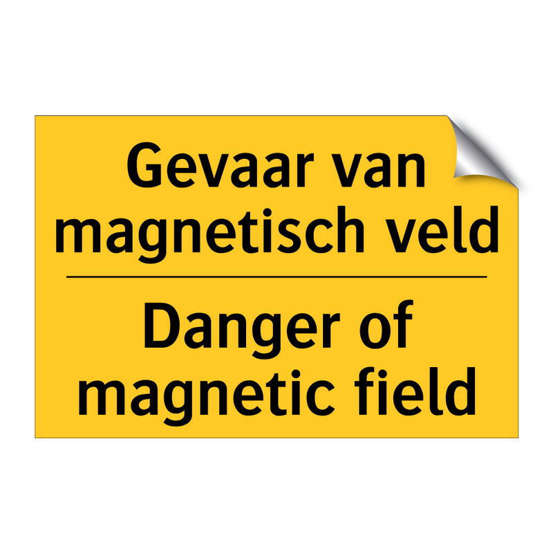 Gevaar van magnetisch veld - Danger of magnetic field