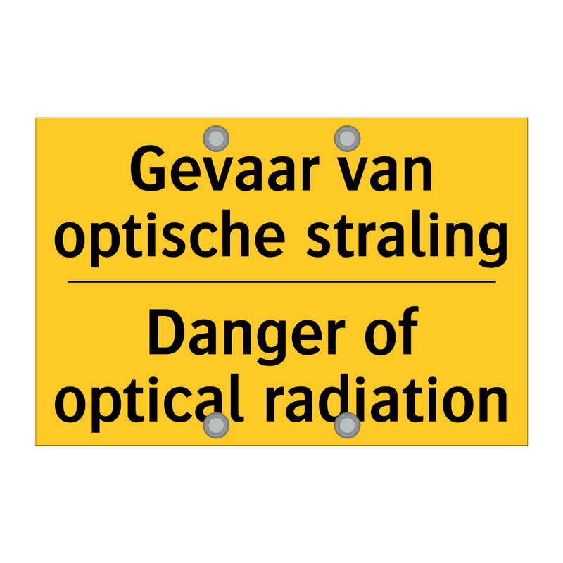 Gevaar van optische straling - Danger of optical radiation