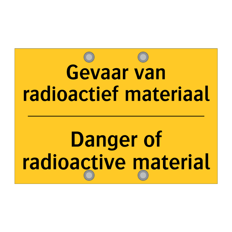 Gevaar van radioactief materiaal - Danger of radioactive material