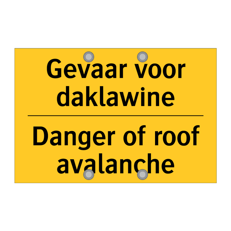 Gevaar voor daklawine - Danger of roof avalanche & Gevaar voor daklawine - Danger of roof avalanche