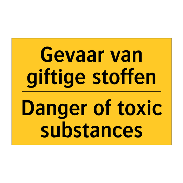 Gevaar van giftige stoffen - Danger of toxic substances