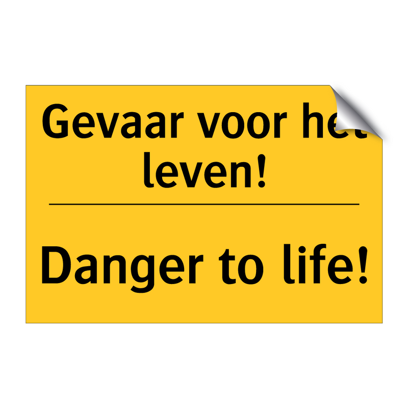 Gevaar voor het leven! - Danger to life! & Gevaar voor het leven! - Danger to life!