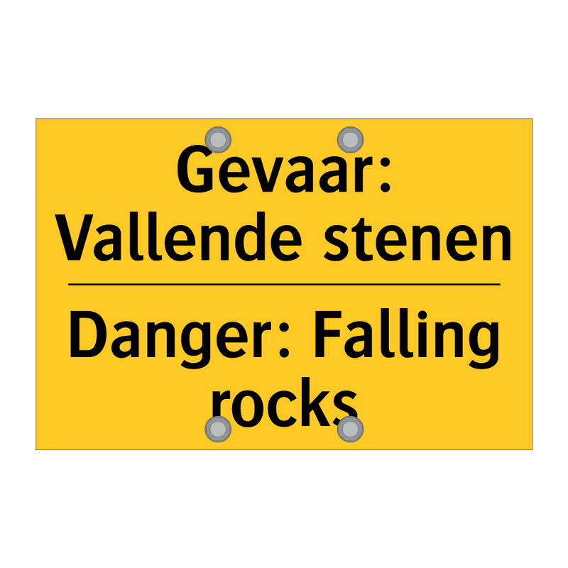 Gevaar: Vallende stenen - Danger: Falling rocks & Gevaar: Vallende stenen - Danger: Falling rocks