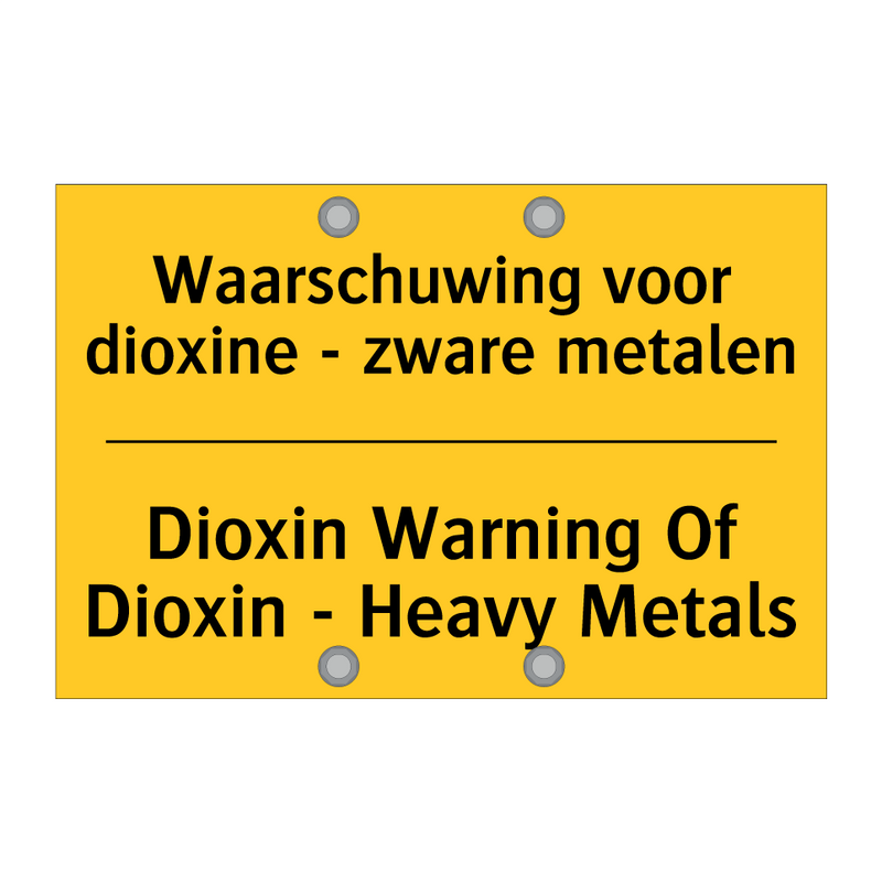 Waarschuwing voor dioxine - zware metalen - Dioxin Warning Of Dioxin - Heavy Metals