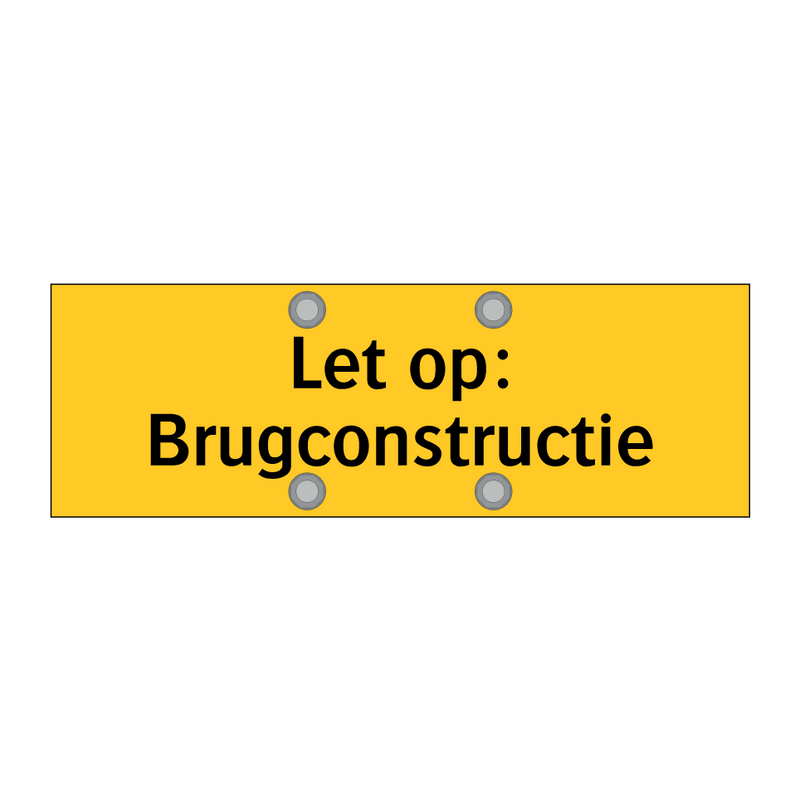 Let op: Brugconstructie & Let op: Brugconstructie & Let op: Brugconstructie