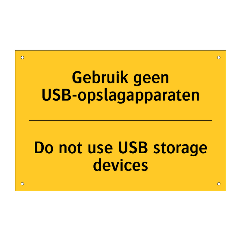 Gebruik geen USB-opslagapparaten - Do not use USB storage devices