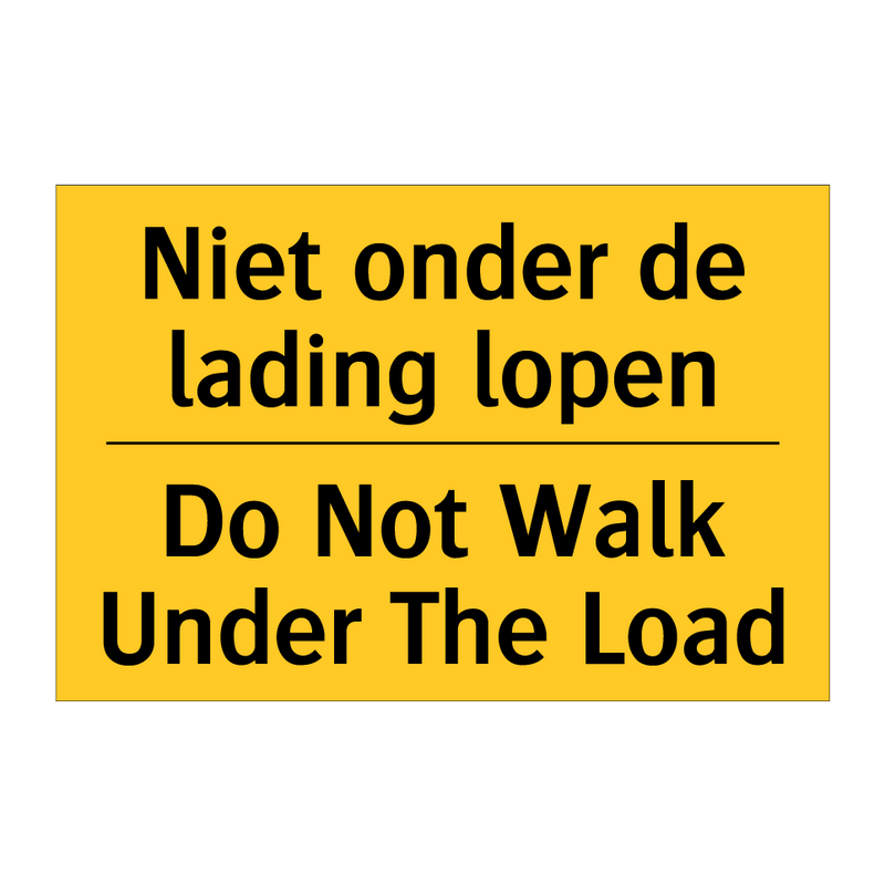 Niet onder de lading lopen - Do Not Walk Under The Load