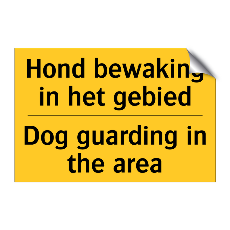 Hond bewaking in het gebied - Dog guarding in the area