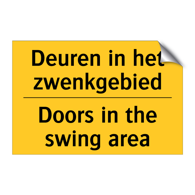 Deuren in het zwenkgebied - Doors in the swing area