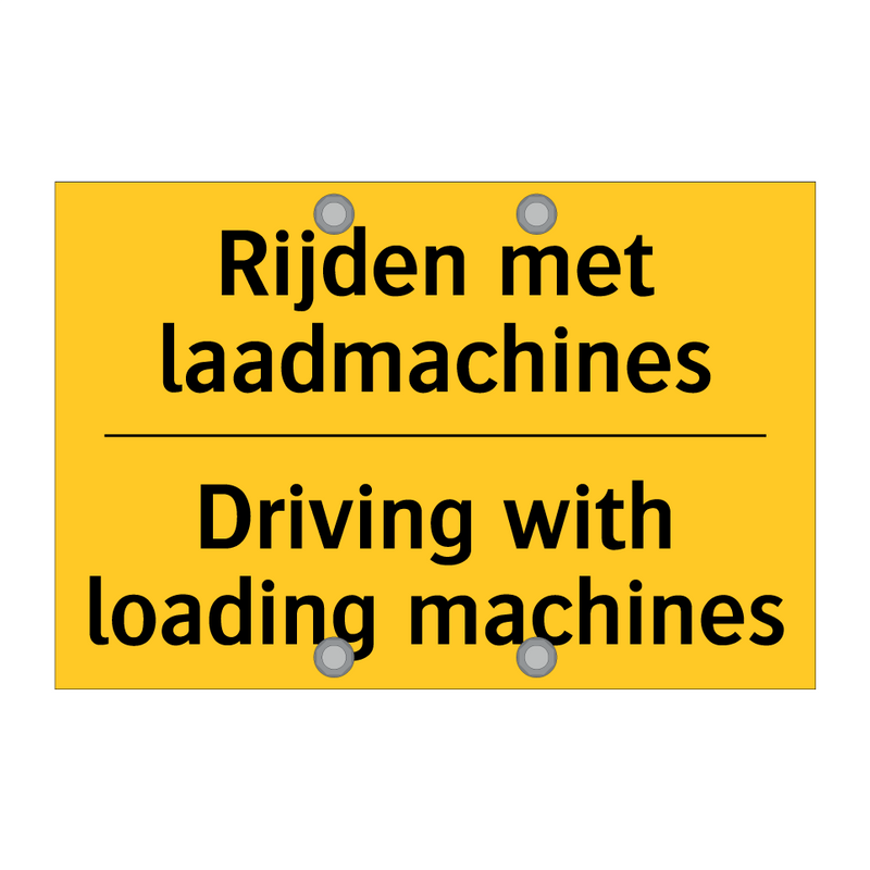 Rijden met laadmachines - Driving with loading machines