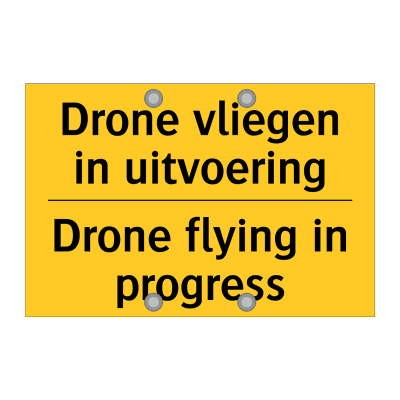 Drone vliegen in uitvoering - Drone flying in progress